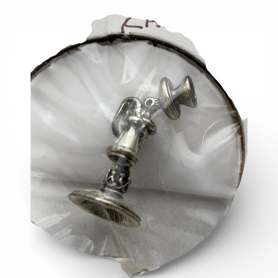 Sterling Silver Phone Candlestick Charm: Marked Sterling - See Photos