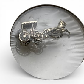 Silver Horse & Carriage Charm