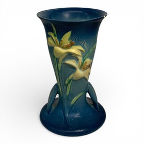 Vintage Roseville Pottery Zephyr Lily Vase