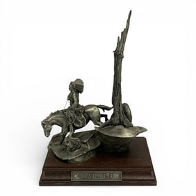 1986 Polland Pewter Sculpture, The Silent Trail