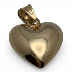 18k Yellow Gold Heart Pendant