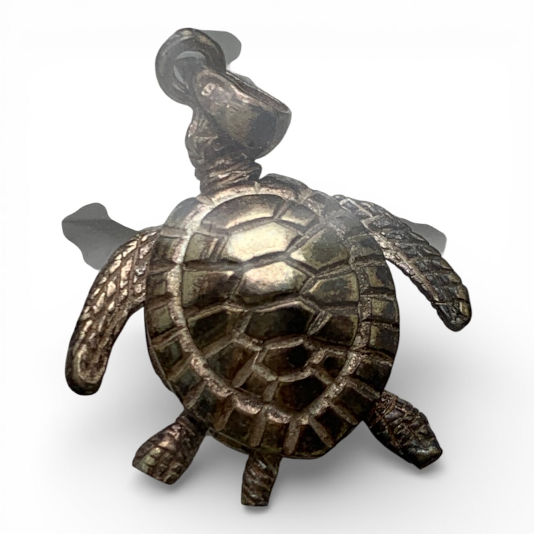 Sterling Silver Articulated Turtle Pendant (1 of 2)