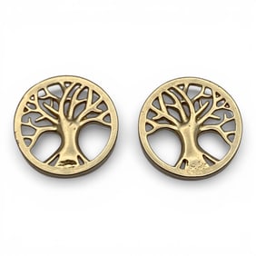Pair Of 18k Yellow Gold Earrings