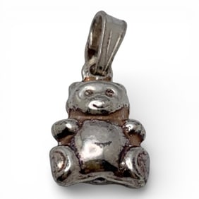 Sterling Silver Teddy Bear Pendant