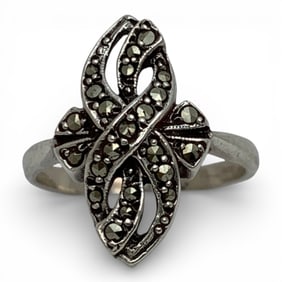 Sterling Silver & Marcasite Ring