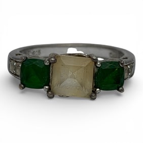 Sterling Silver Ring With Stones