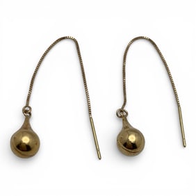 Pair Of 18k Yellow Gold Earrings