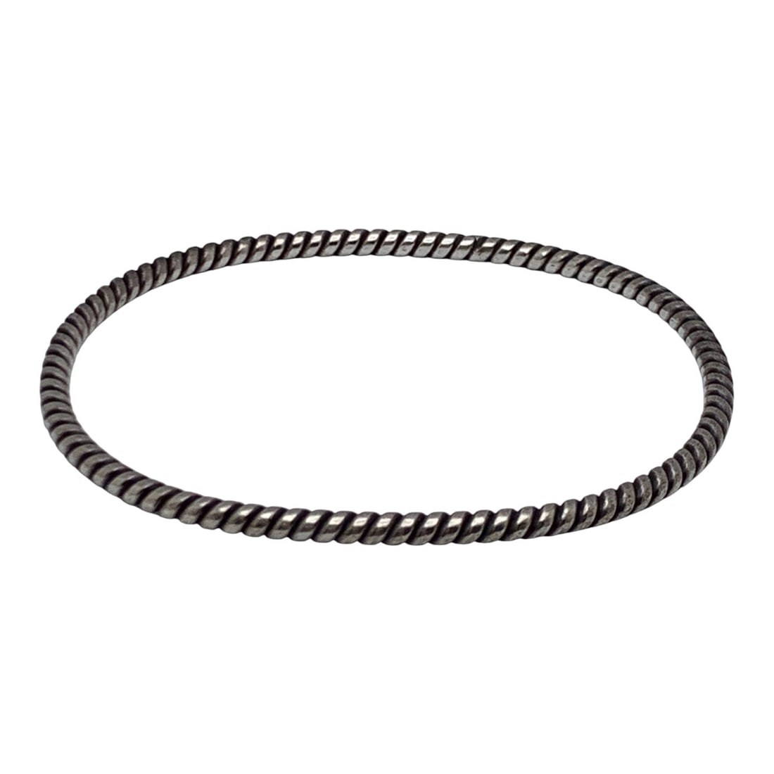 Silver Bangle Bracelet: Tests Silver - 2 5/8" Inside Width - 15.2 Grams
