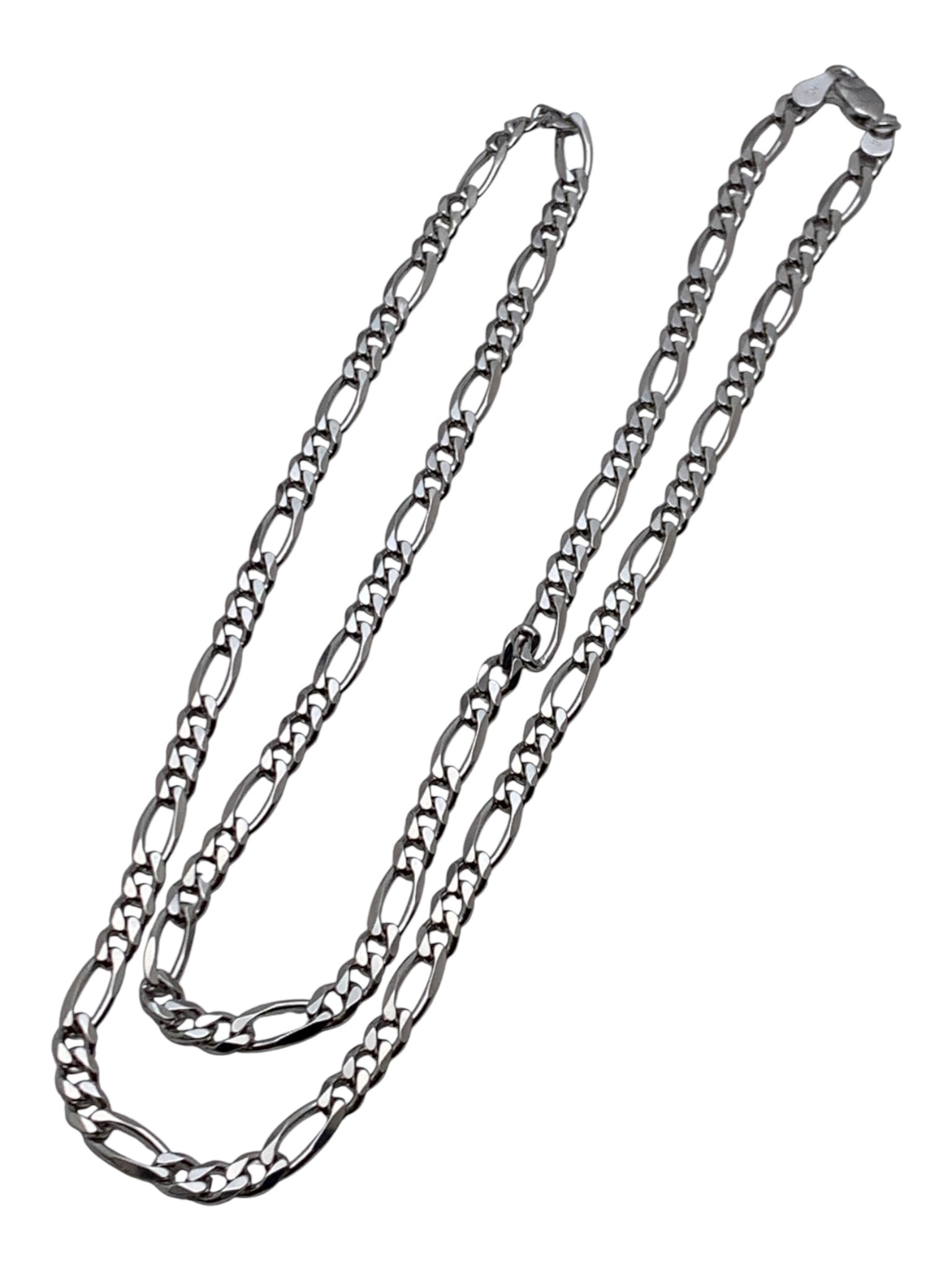 Sterling Silver Necklace: Marked 925 - 24" Long - 18.1 Grams