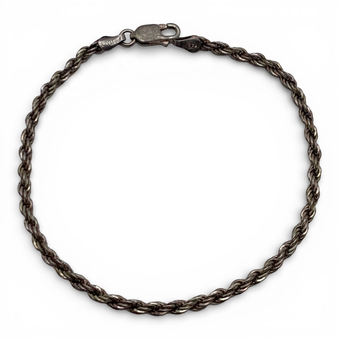 Sterling Silver Bracelet: Marked 925 - 8 1/8" Long - 5.3 Grams