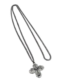 Sterling Silver Religious Cross Pendant Necklace