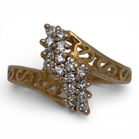 14k Yellow Gold & Diamond Ring