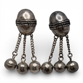 Pair Of Silver Earrings