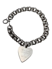 Sterling Silver Bracelet With Heart Charm