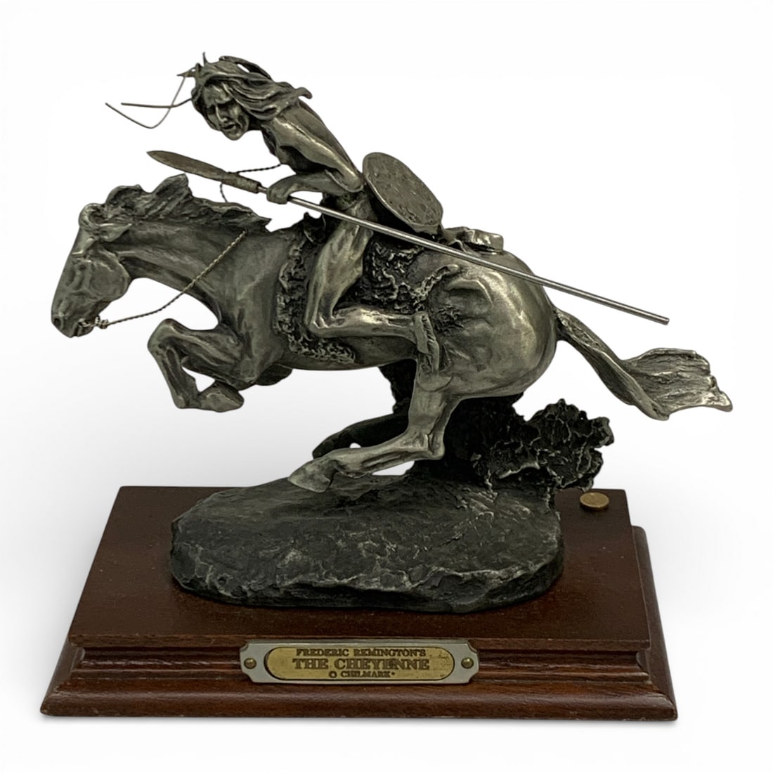 Style Of Frederic Remington Pewter Sculpture (1 of 4)
