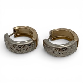 Pair Of 14k Yellow Gold Hoop Earrings