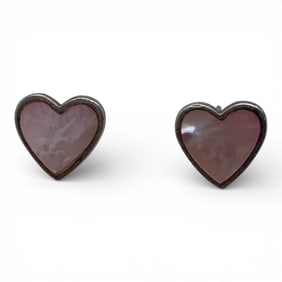 Pair Of Sterling Silver & Mother Of Pearl Earrings