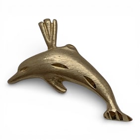 14k Yellow Gold Dolphin Pendant