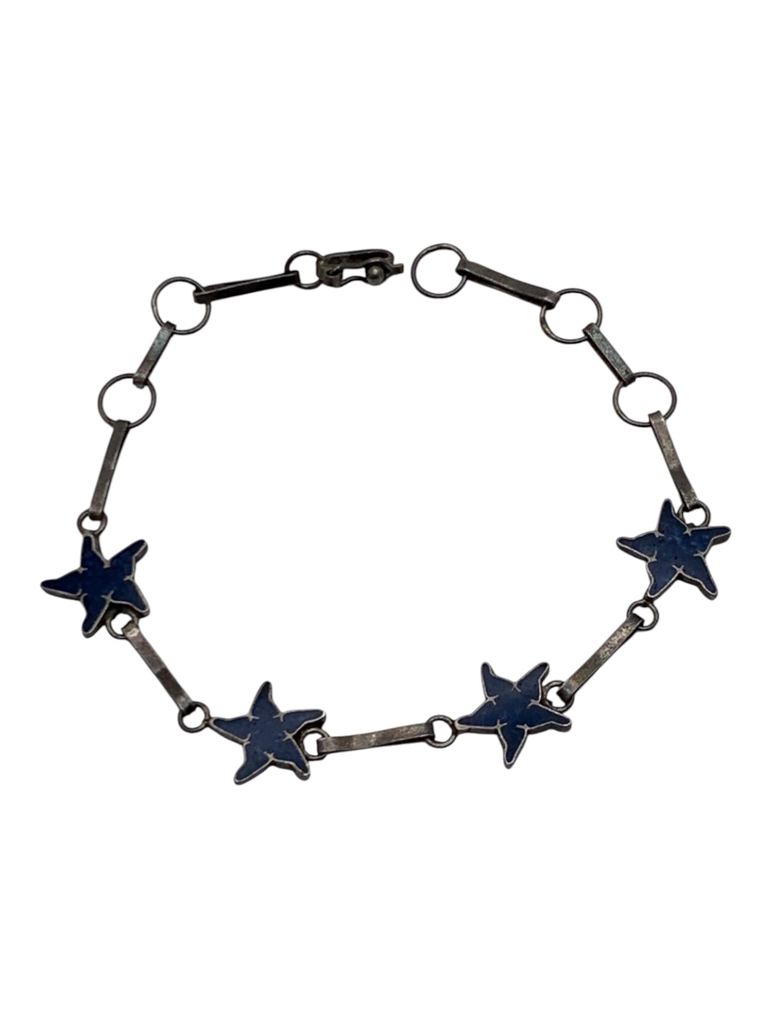 Sterling Silver Blue Star Bracelet (1 of 2)
