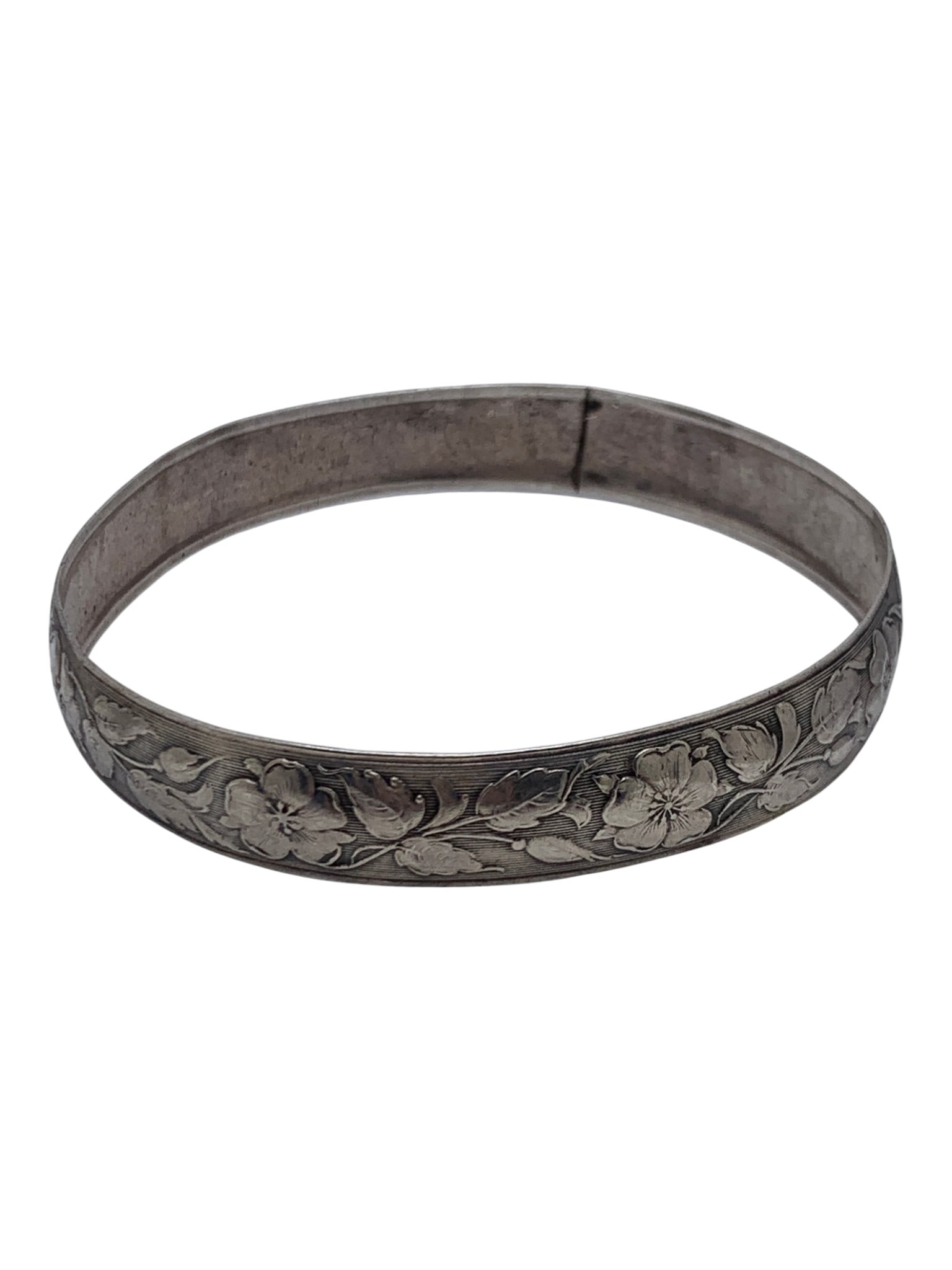 Sterling Silver Bangle Bracelet: Marked Sterling - 2 3/4" Inside Width - 15.1 Grams