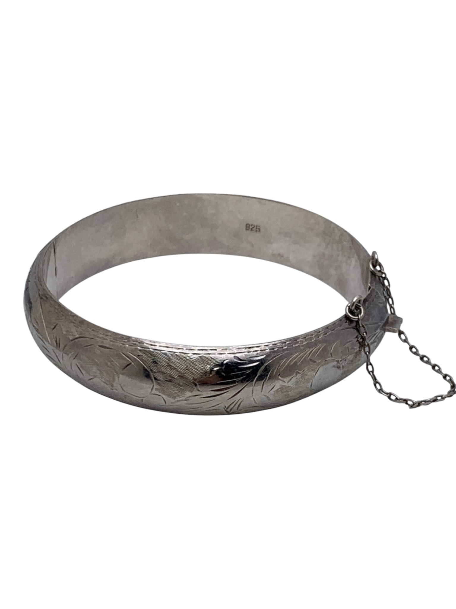 Sterling Silver Hinge Bracelet: Marked 925 - 2 3/8" Inside Width - 17.4 Grams