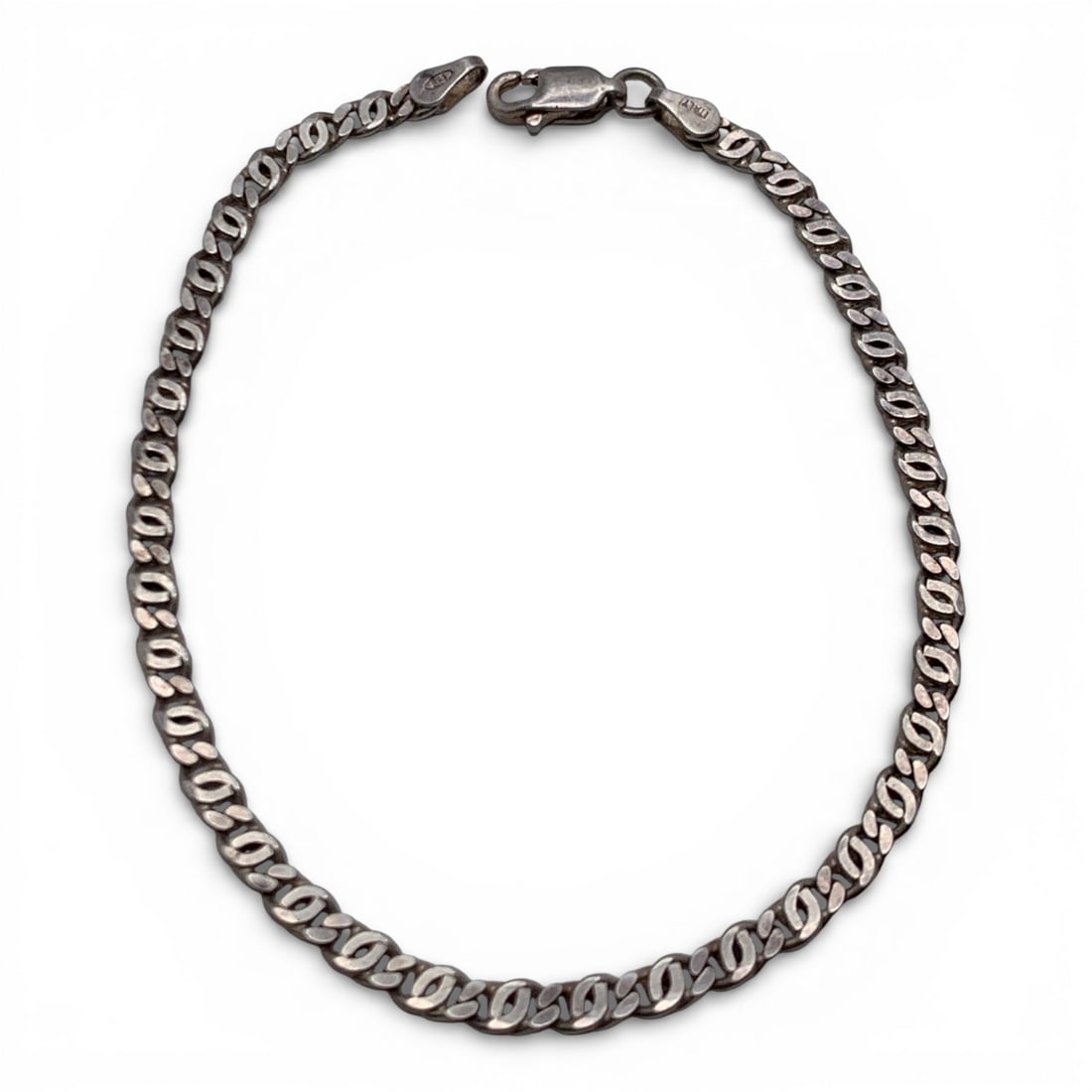 Sterling Silver Bracelet: Marked 925 - 7 3/4" Long - 4.4 Grams