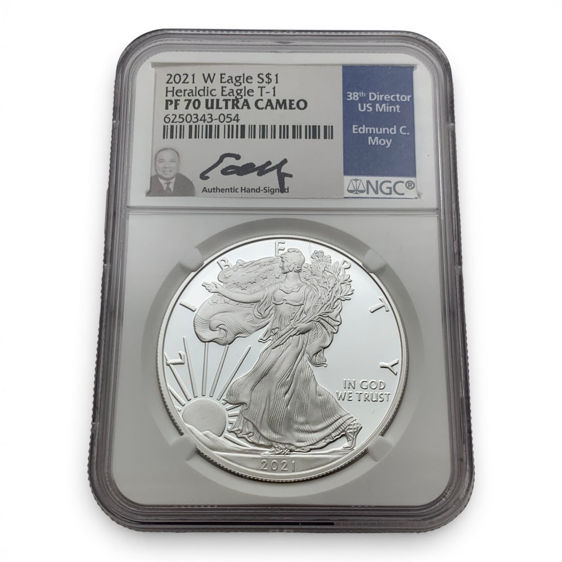 Ngc Graded 2021 W Eagle $1: In Ngc Graded Case - 2021 W Eagle S $1, Heraldic Eagle T-1 - Pf 70 Ultra Cameo - See Photos