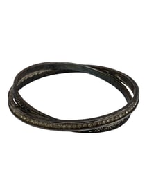 Silver & Rhinestone Bangle Bracelet