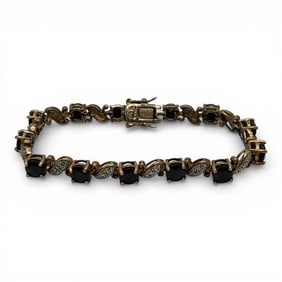 Sterling Silver & Sapphire Bracelet