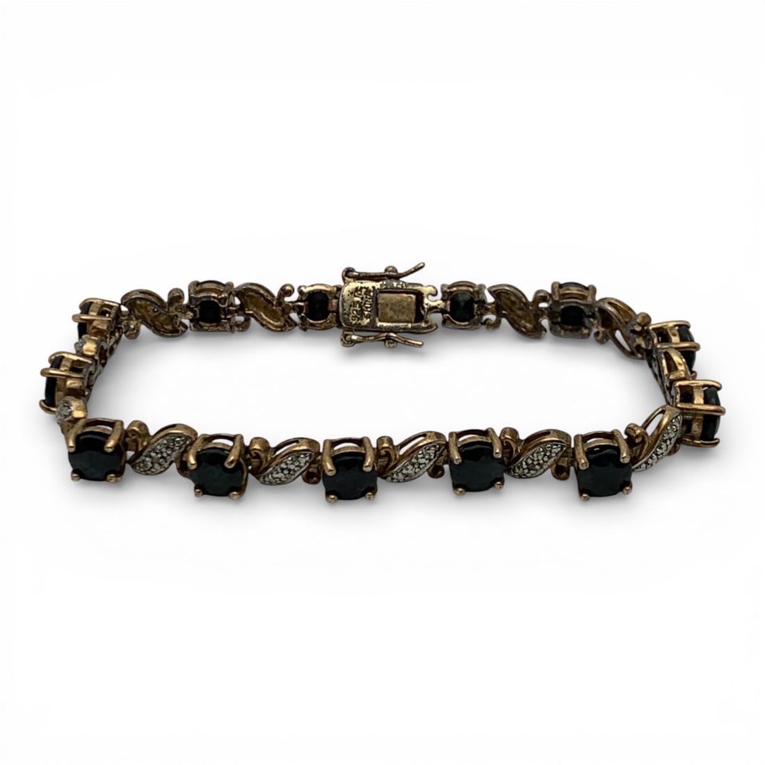 Sterling Silver & Sapphire Bracelet (1 of 3)