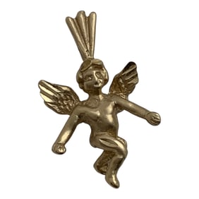 14k Yellow Gold Cherub Pendant