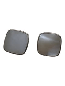 Pair Of Sterling Silver & Mother Of Pearl Earrings