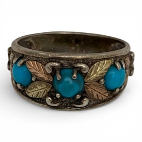 Sterling Silver & Blue Stone Ring