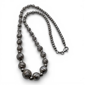 Sterling Silver Beaded Necklace
