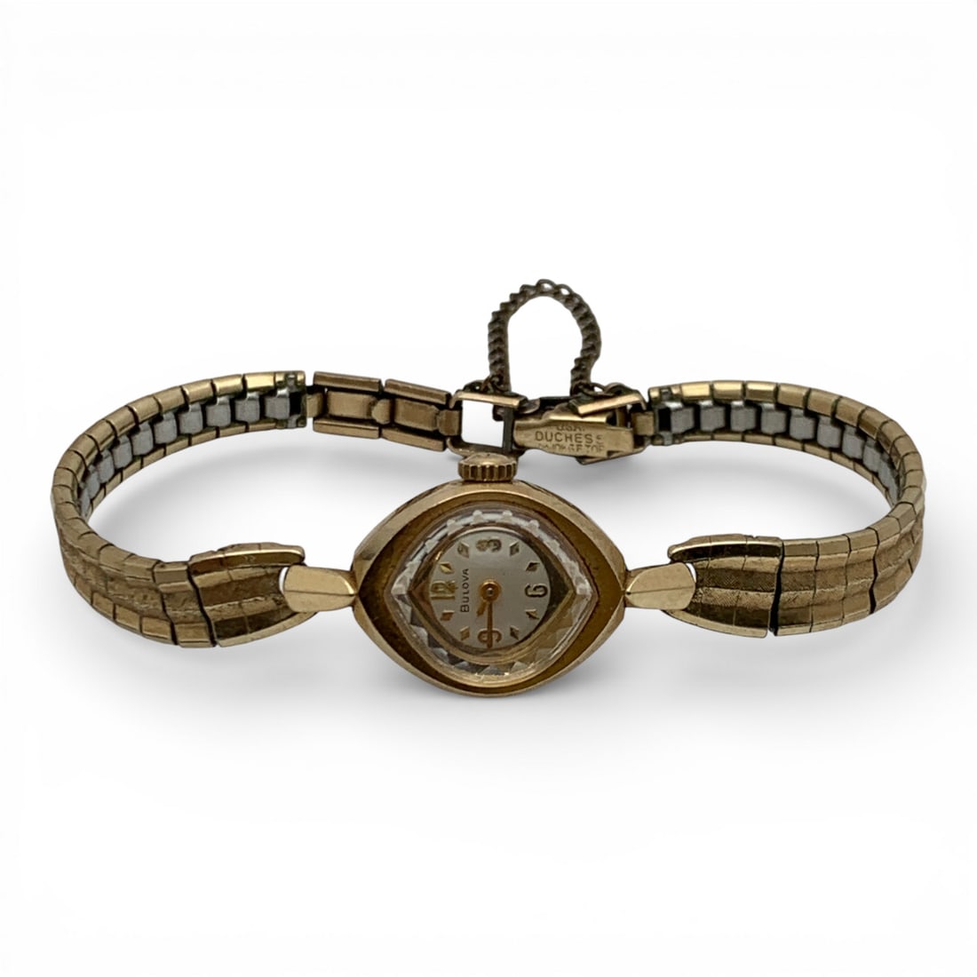 Bulova Watch W 10k Gold Case & 10k Goldfilled Band: Marked On Face: BulovaMarked On Back: Bulova 10k Gold, M6, L65205Marked On Band: Usa Duchess, 10k G.f.5/8" Face Diameter - 12.1 Grams