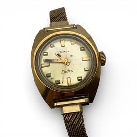 Timex 10k Gold Filled Stretch Band Wrist Watch