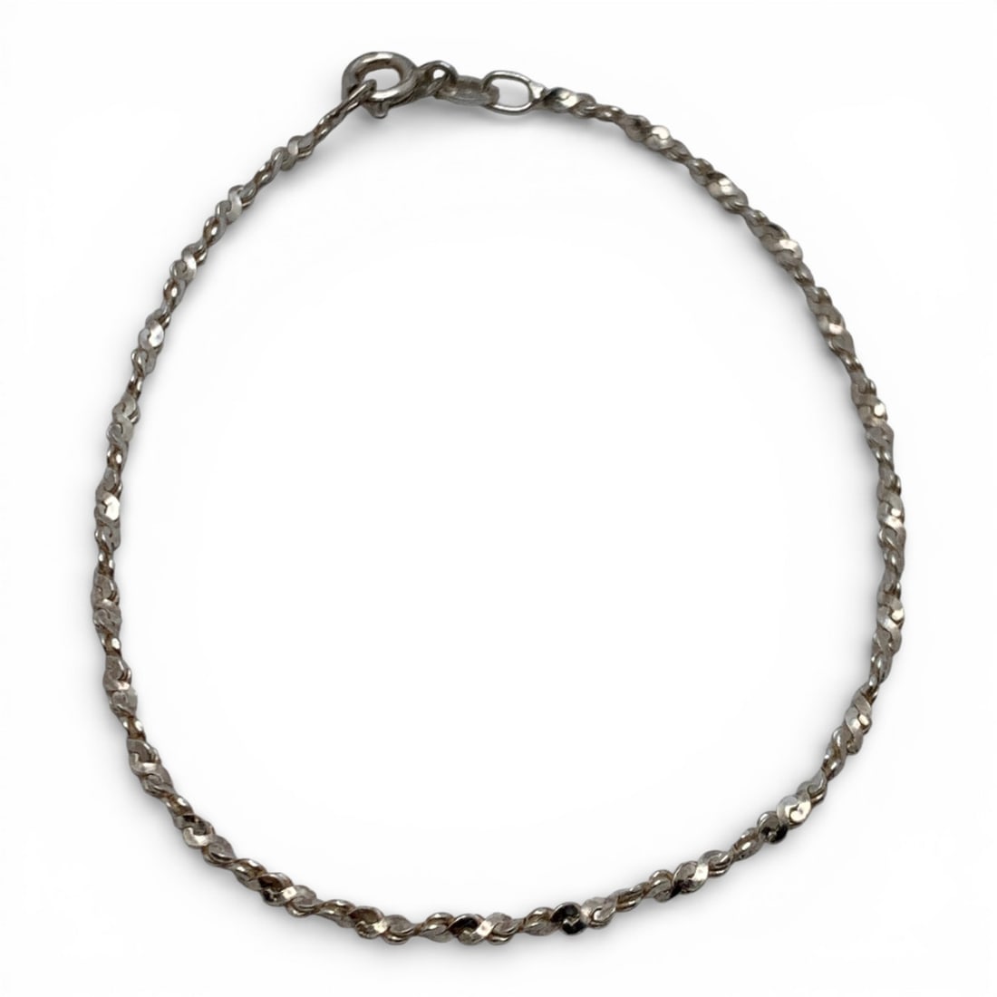 Sterling Silver Bracelet: Marked 925 - 7 3/4" Long - 2.4 Grams