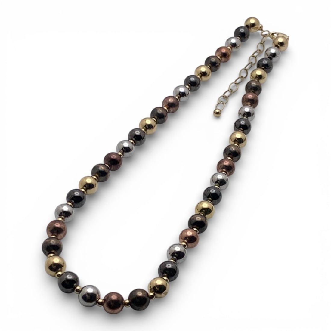 14k Gold Beaded Necklace