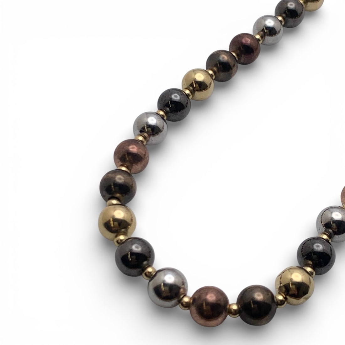 14k Gold Beaded Necklace - 2