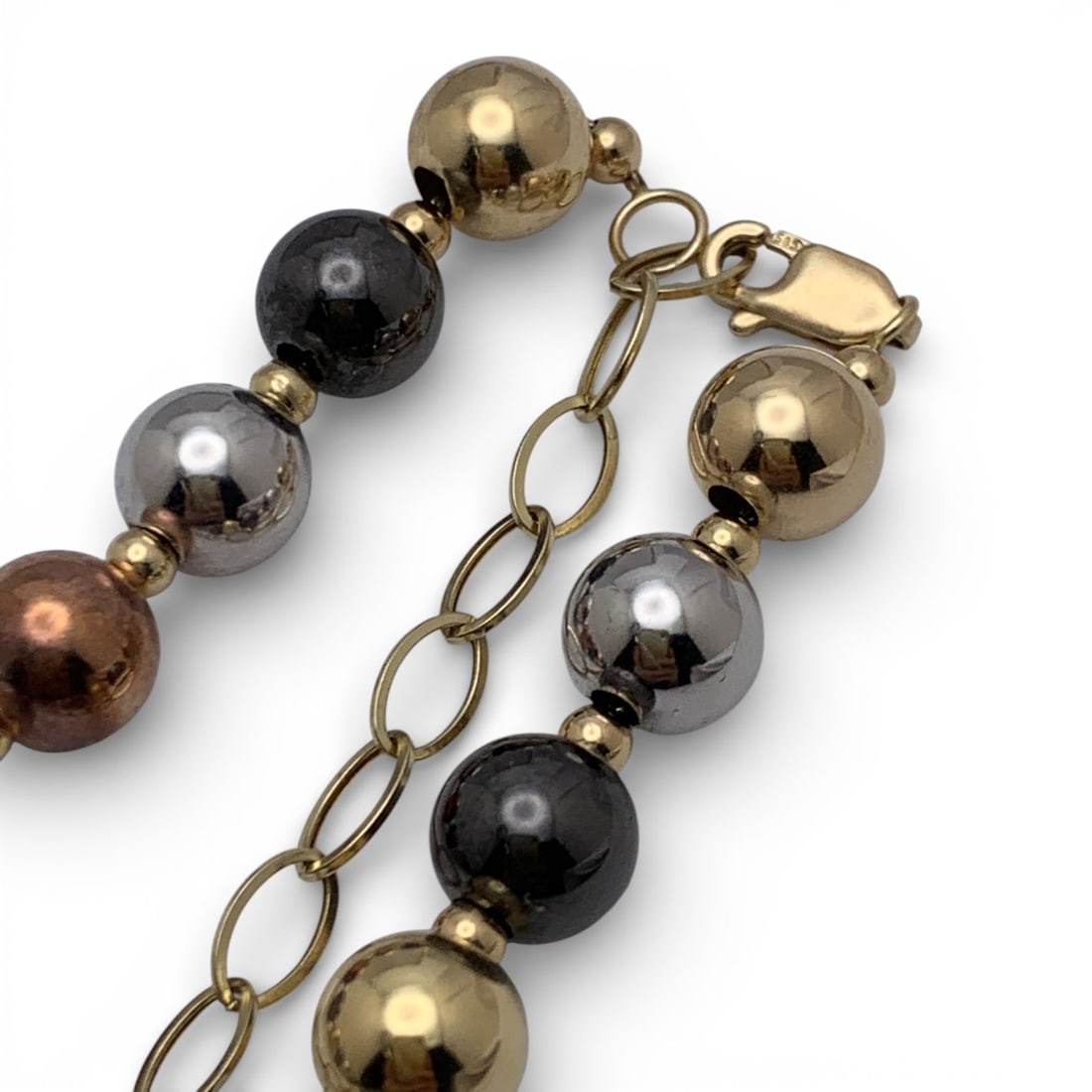 14k Gold Beaded Necklace - 3