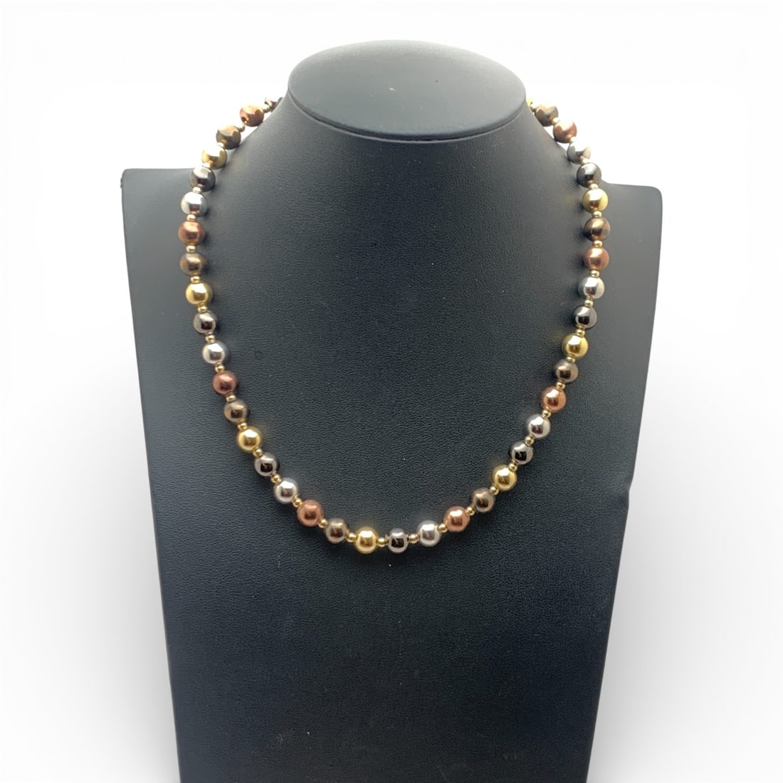 14k Gold Beaded Necklace - 4