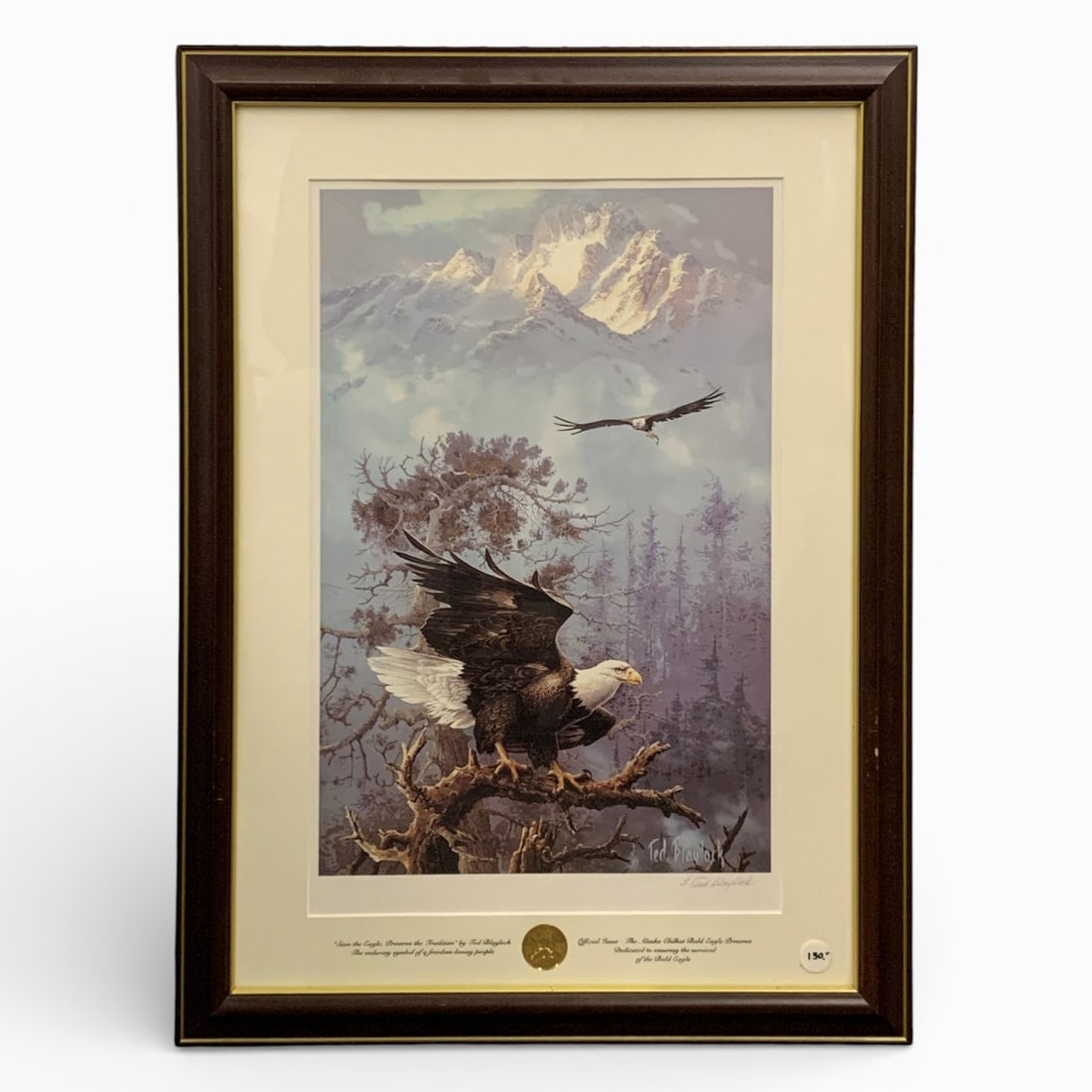 Signed Ted Blaylock Print, Save The Eagle