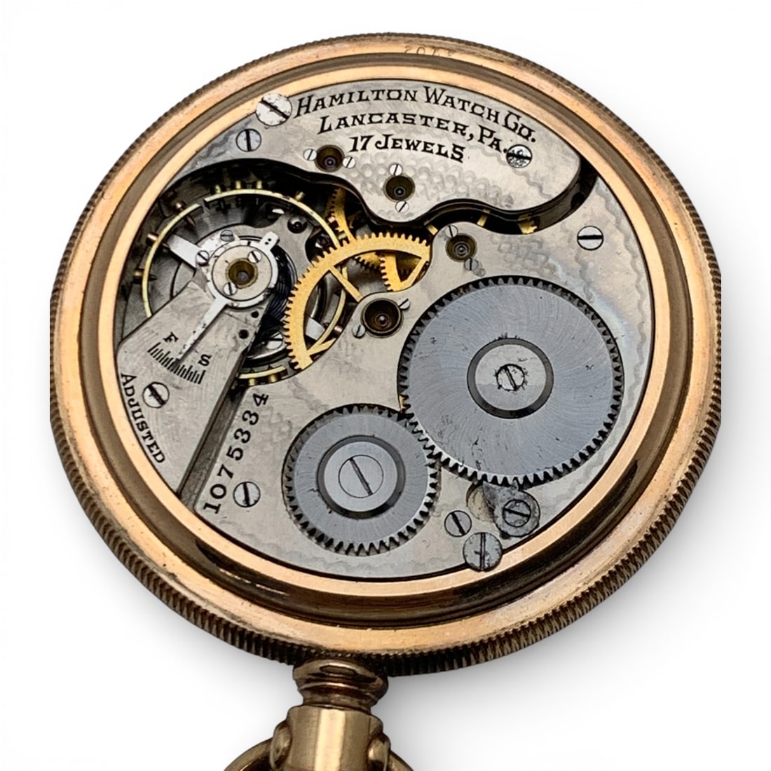 Hamilton Gold Filled Pocket Watch - 4