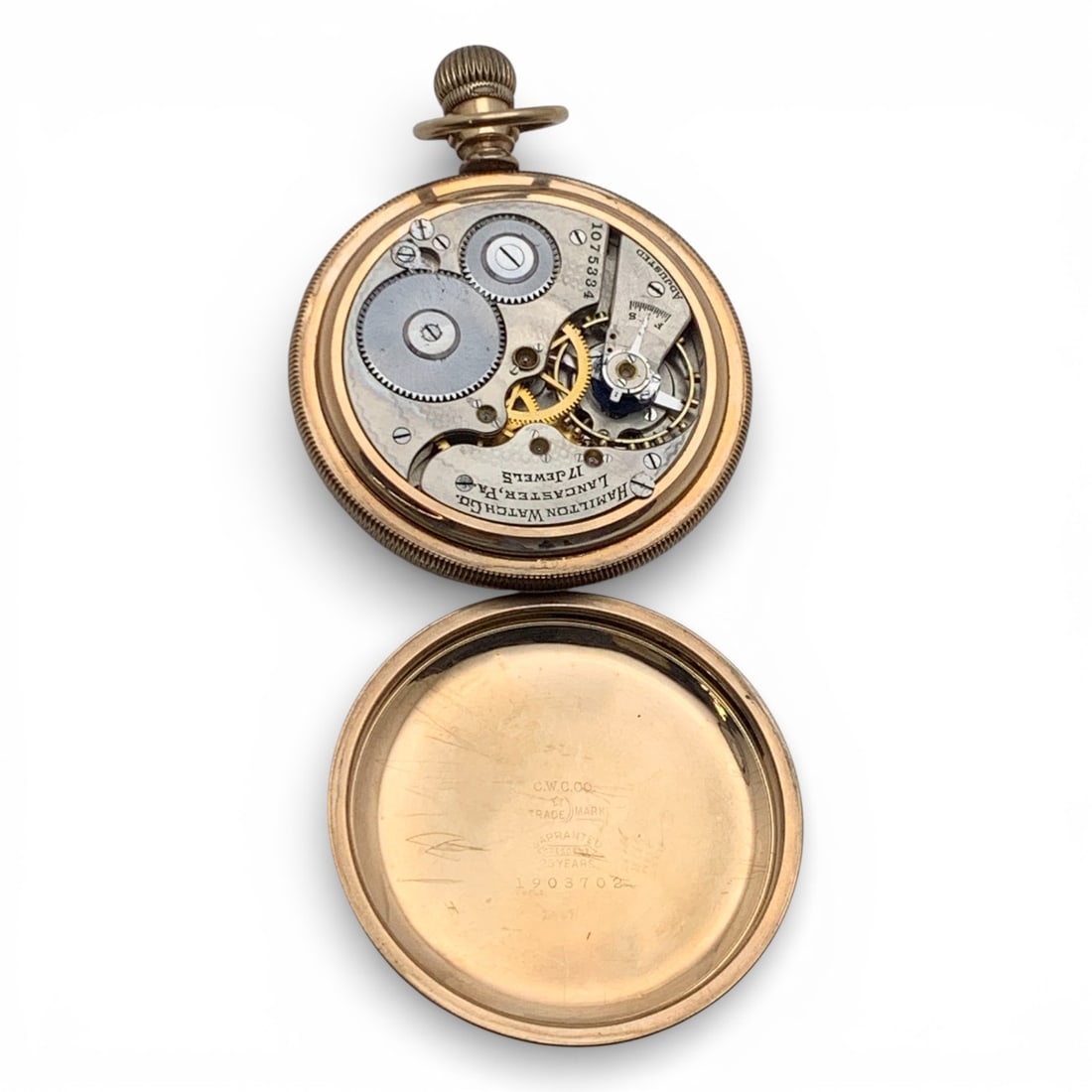 Hamilton Gold Filled Pocket Watch - 6