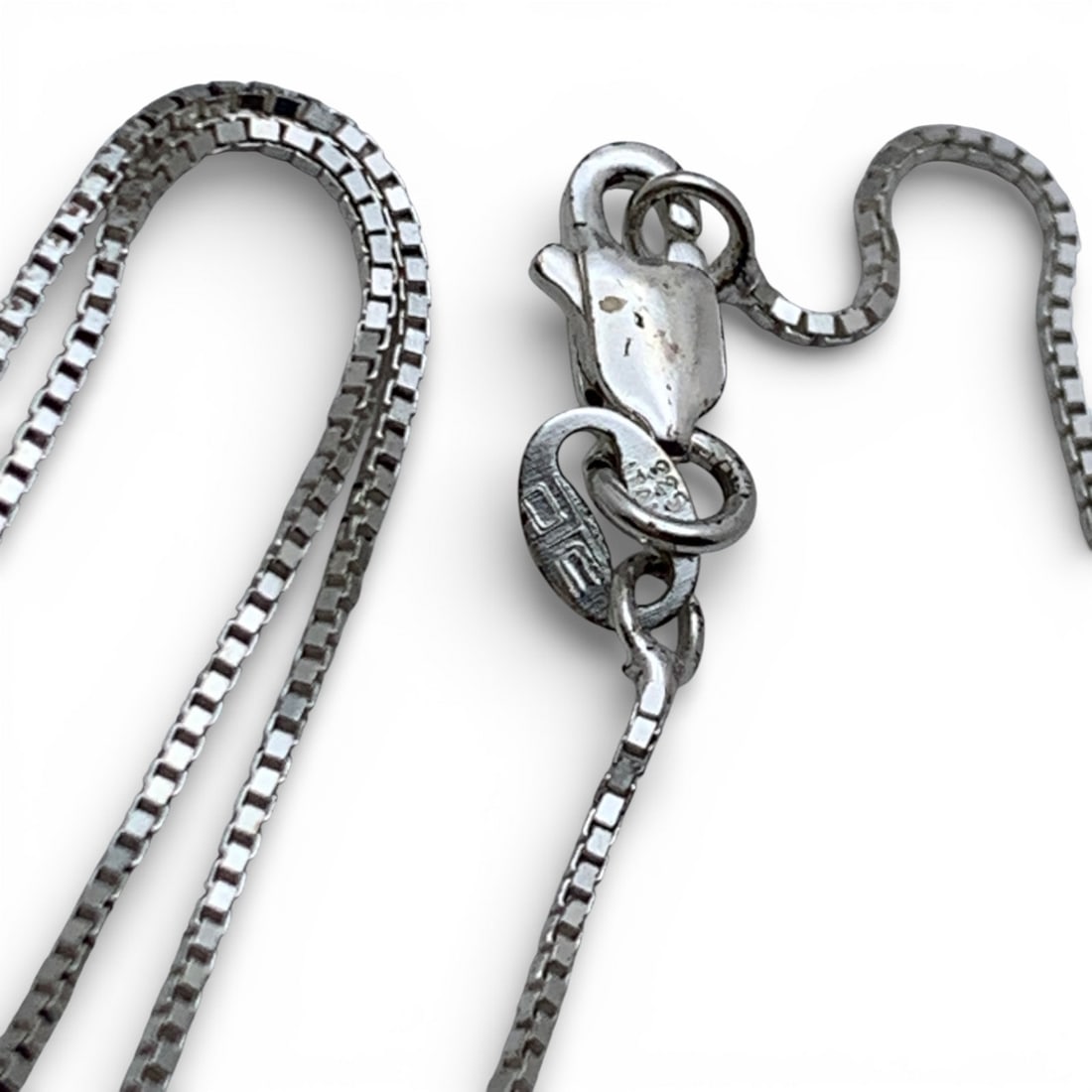 Sterling Silver Box Chain Necklace - 2