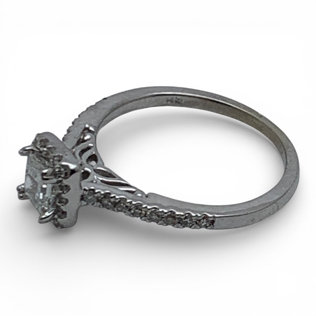 14k White Gold & Diamond Ring - 3
