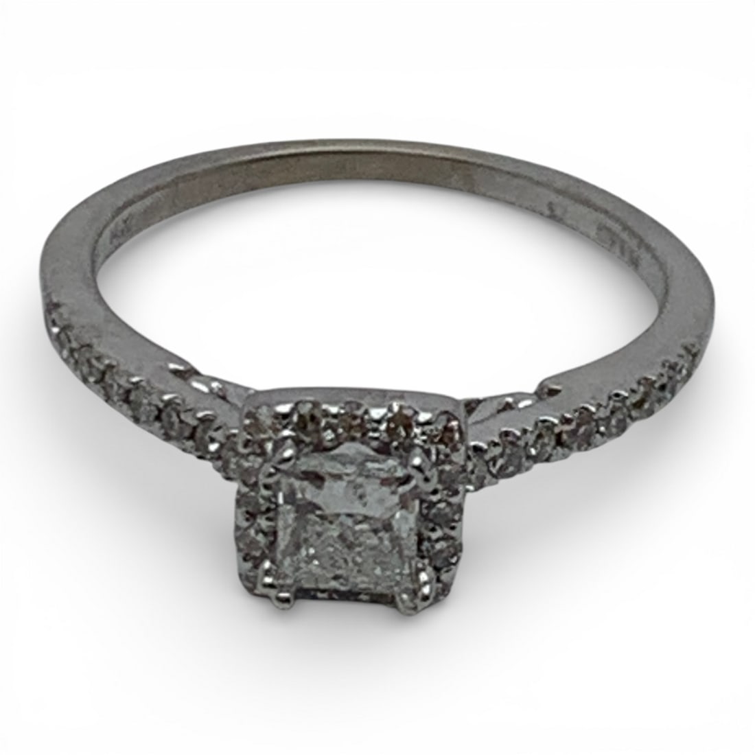 14k White Gold & Diamond Ring - 4