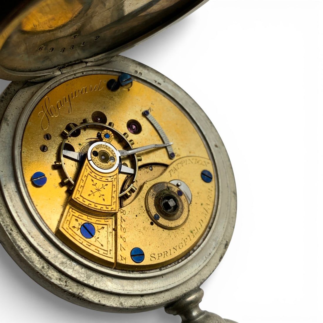 Hampden Silver Tone Pocket Watch - 5