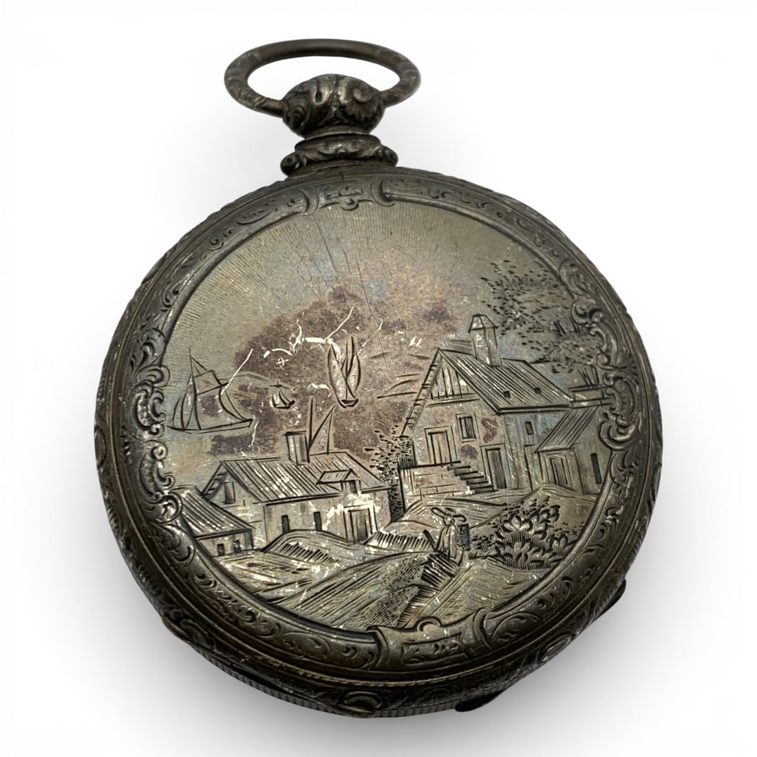 Silver Tone Pocket Watch - 2