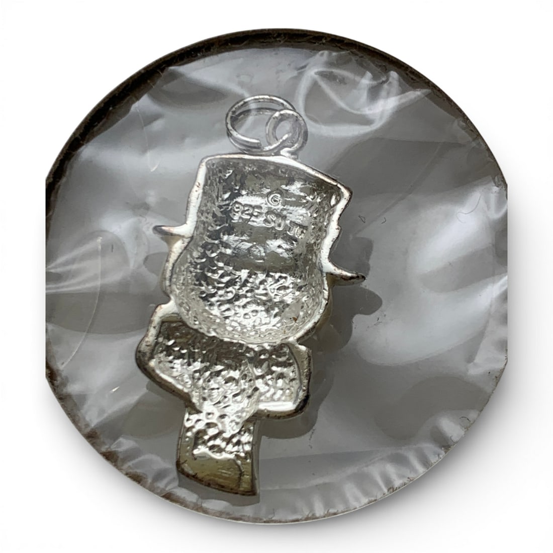 Sterling Silver Enameled Snowman Charm - 2